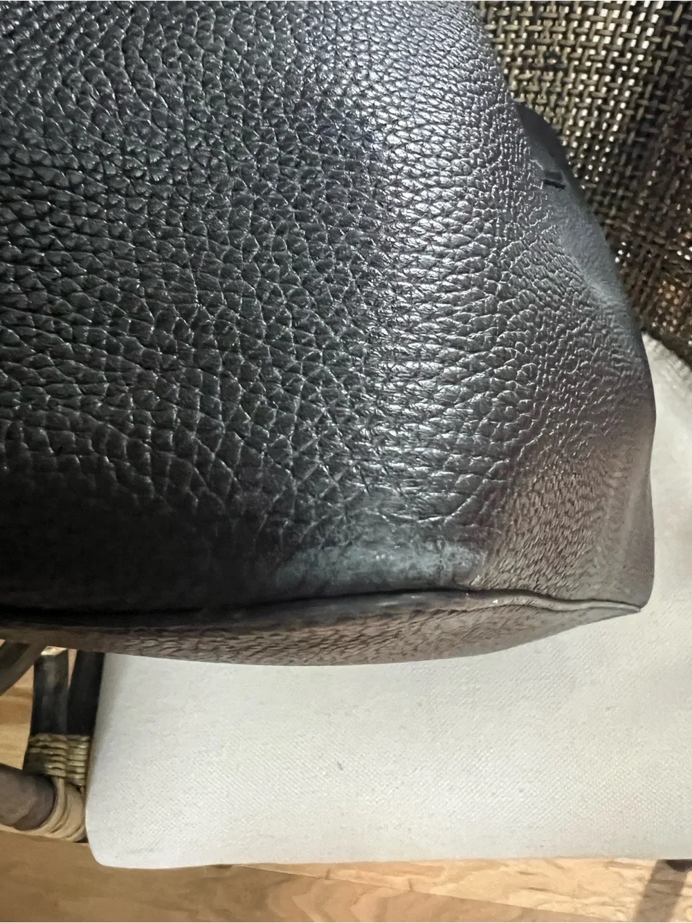 Tory Burch Perry Black Pebbled Leather Tote